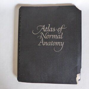 VINTAGE 1956 ATLAS OF NORMAL ANATOMY ILLUSTRATED SPIRAL BOUND ODDITY